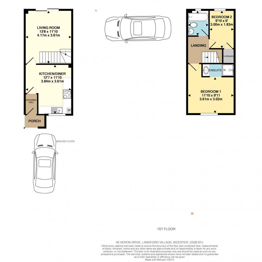 Floorplan for Heron Drive, Bicester