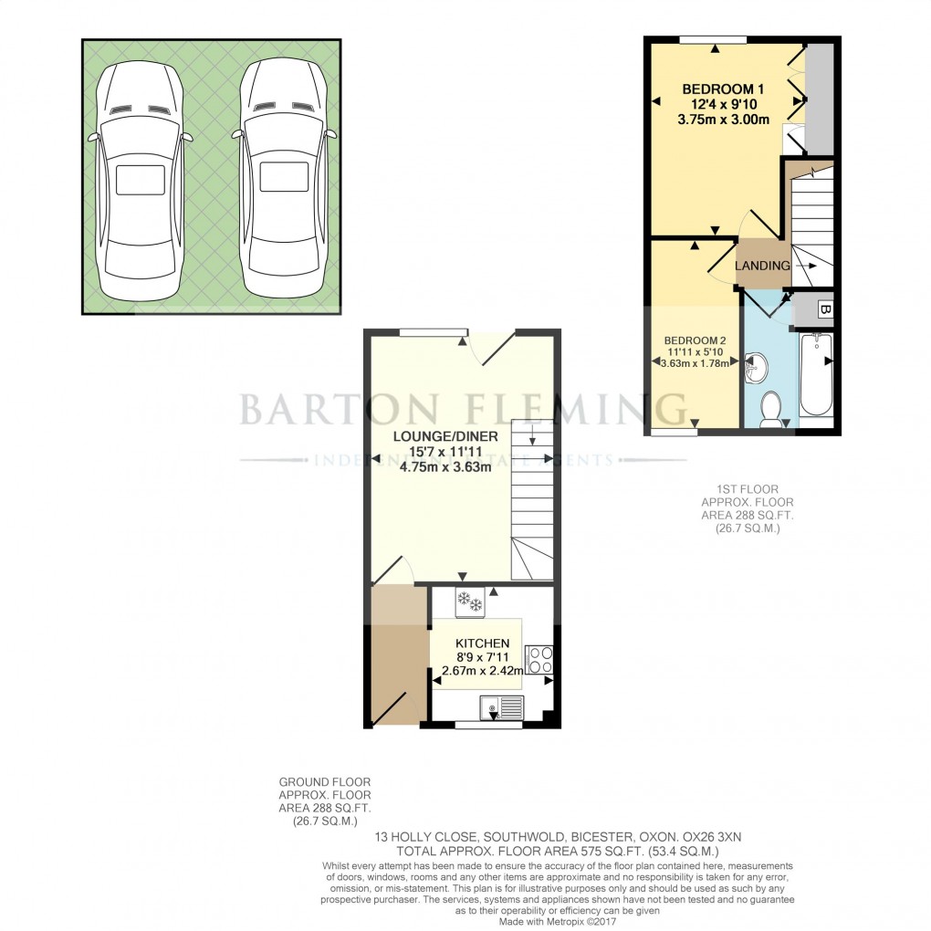 Floorplan for Holly Close, Bicester