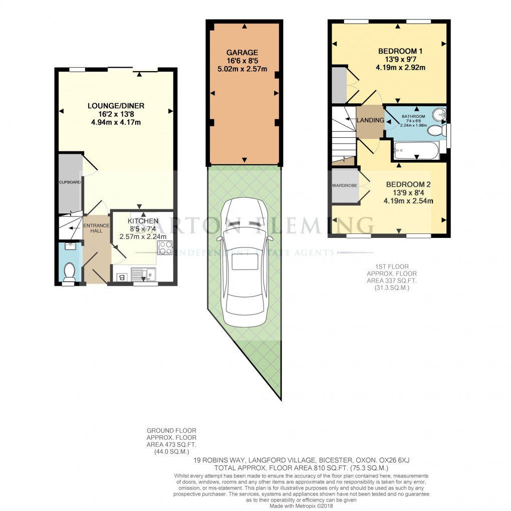 Floorplan for Robins Way, Bicester