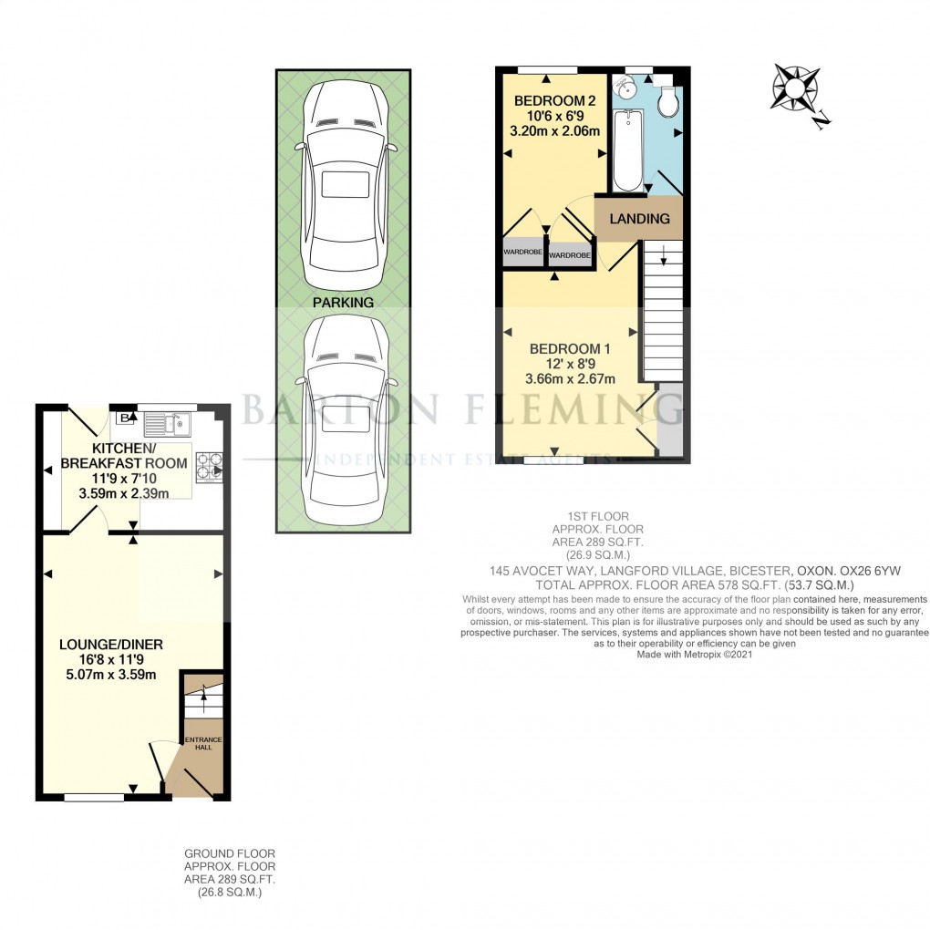 Floorplan for Avocet Way, Bicester