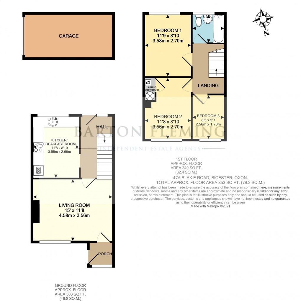 Floorplan for Blake Road, Bicester