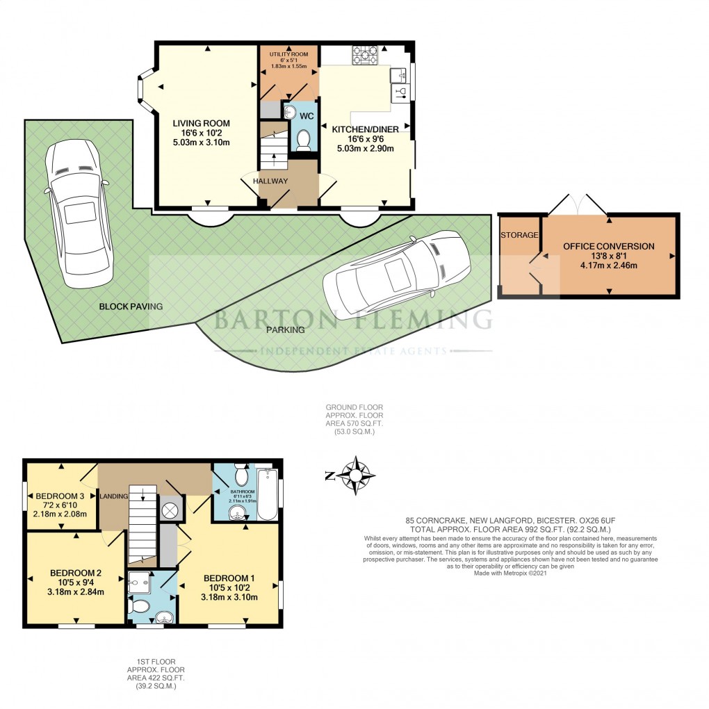 Floorplan for Corncrake Way, Bicester