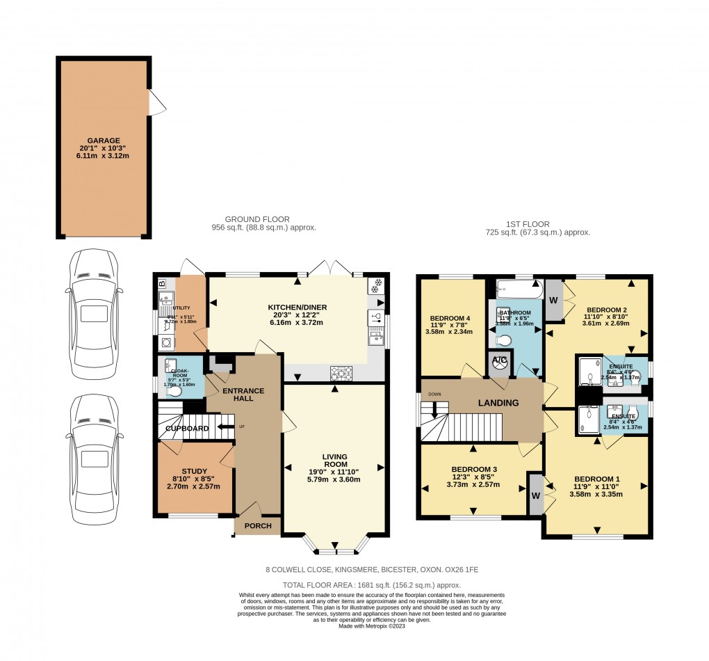 Floorplan for Colwell Close, Bicester