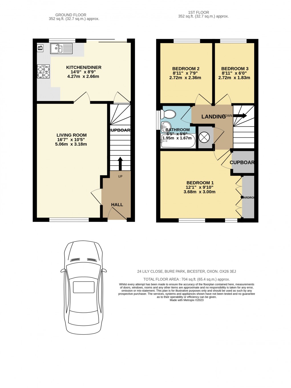 Floorplan for Lily Close, Bicester