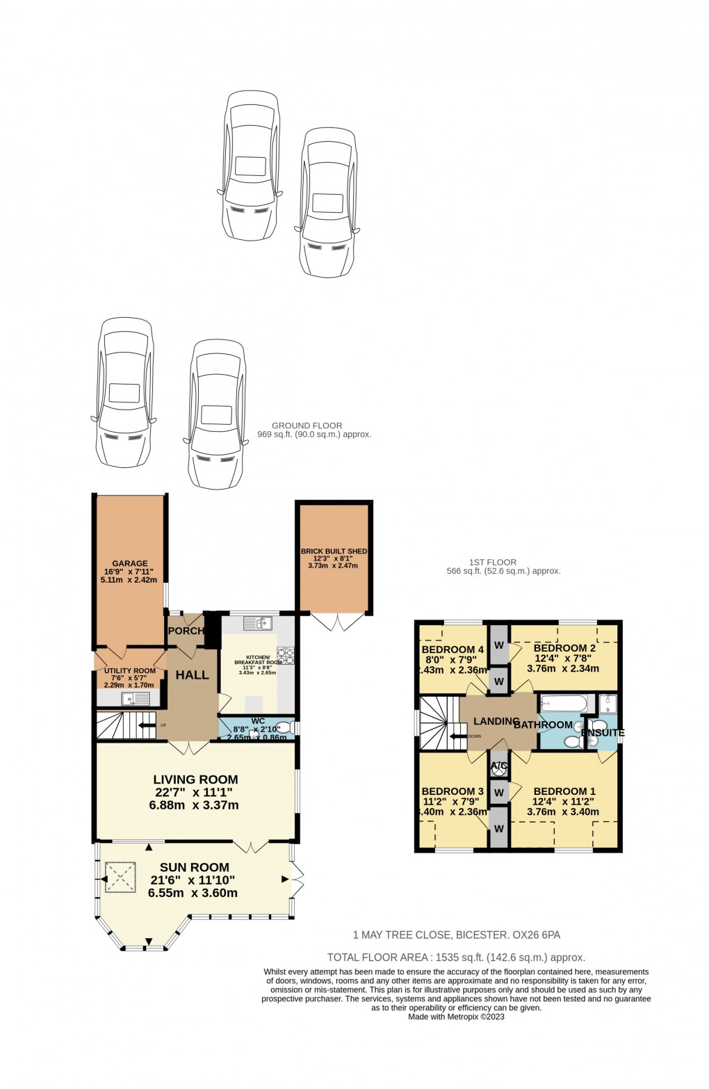 Floorplan for May Tree Close, Bicester