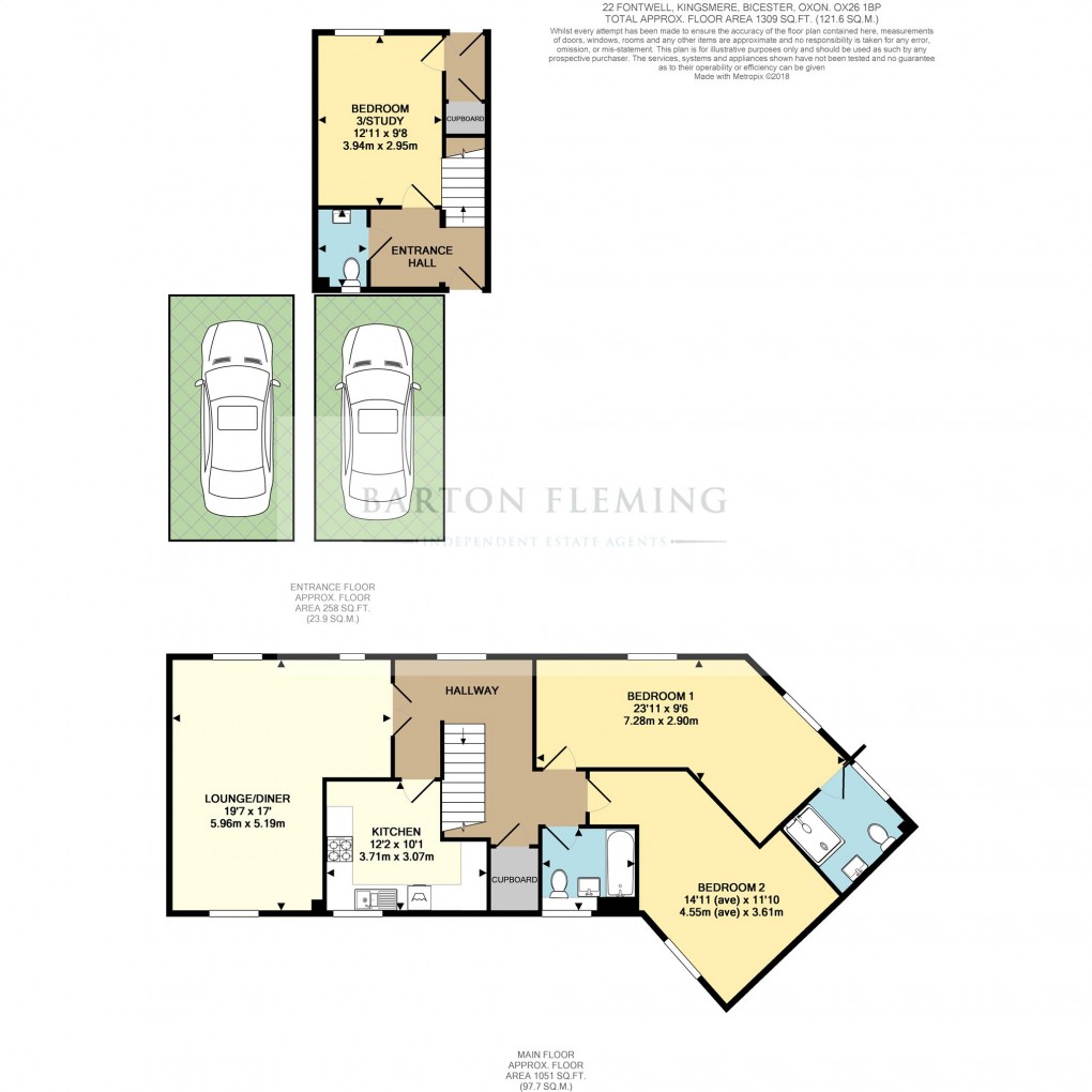 Floorplan for Fontwell Road, Bicester