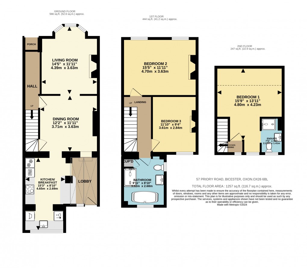 Floorplan for Priory Road, Bicester