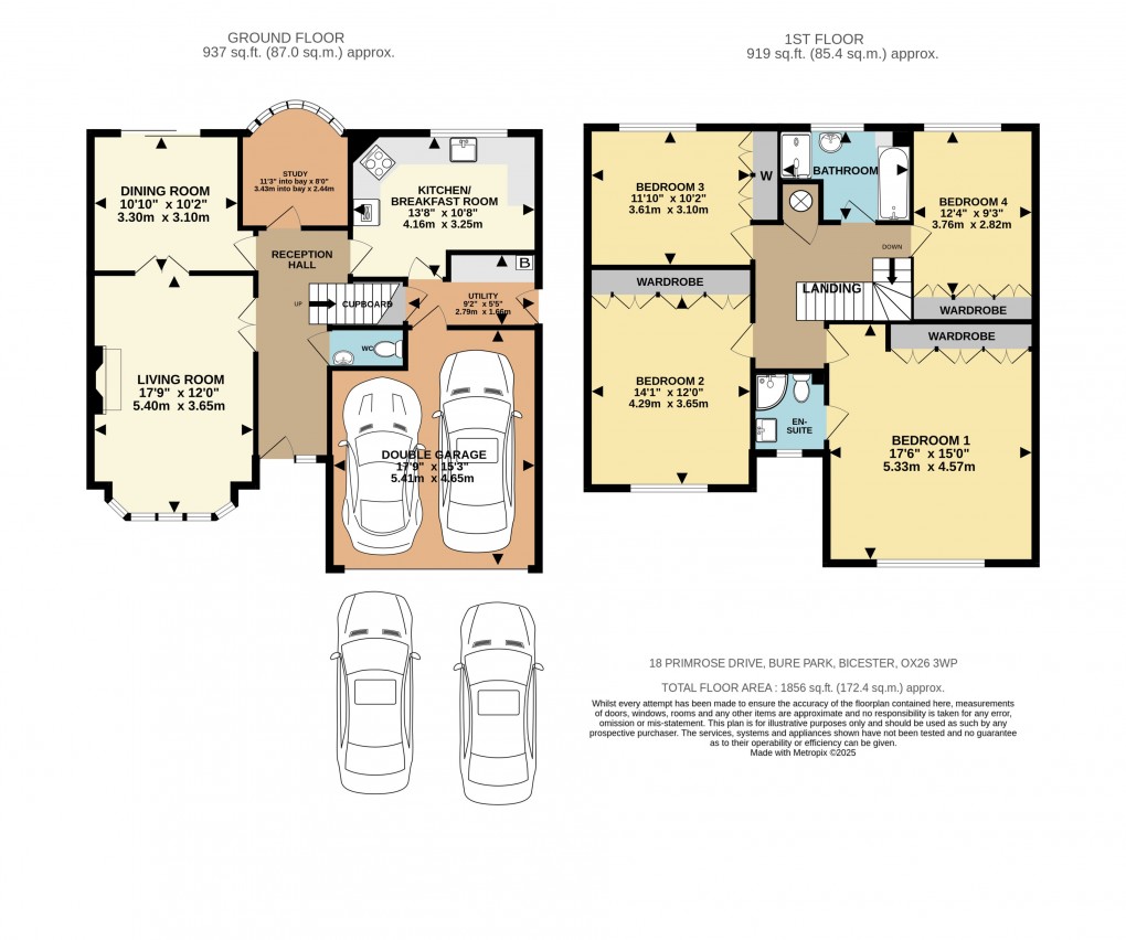 Floorplan for Primrose Drive, Bicester