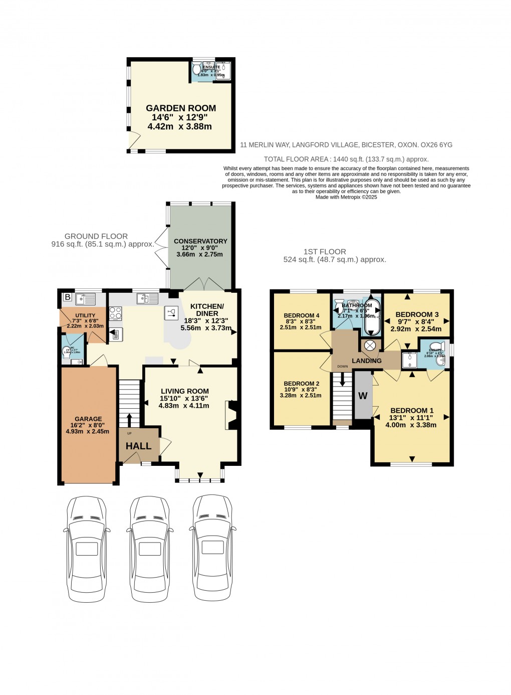 Floorplan for Merlin Way, Bicester