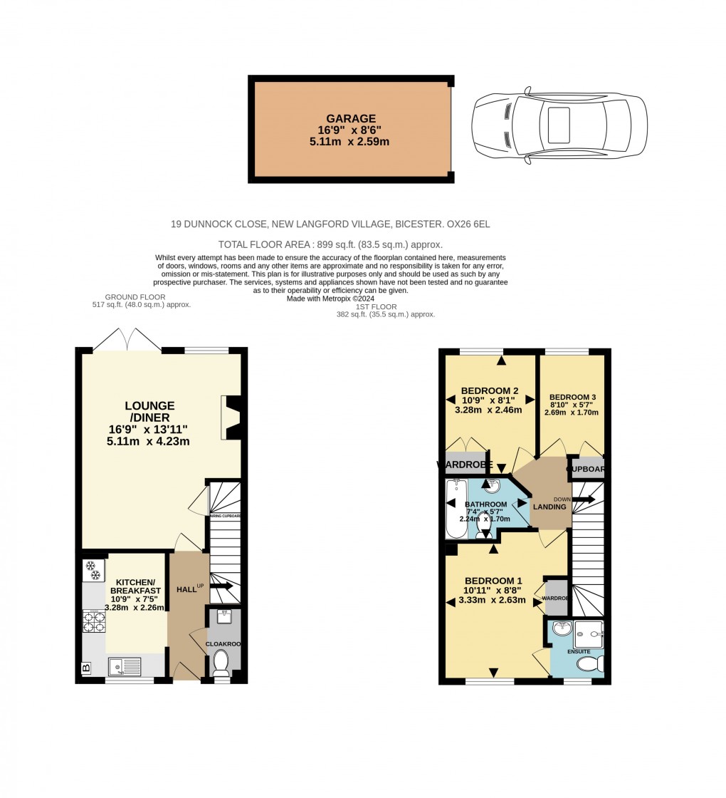 Floorplan for Dunnock Close, Bicester