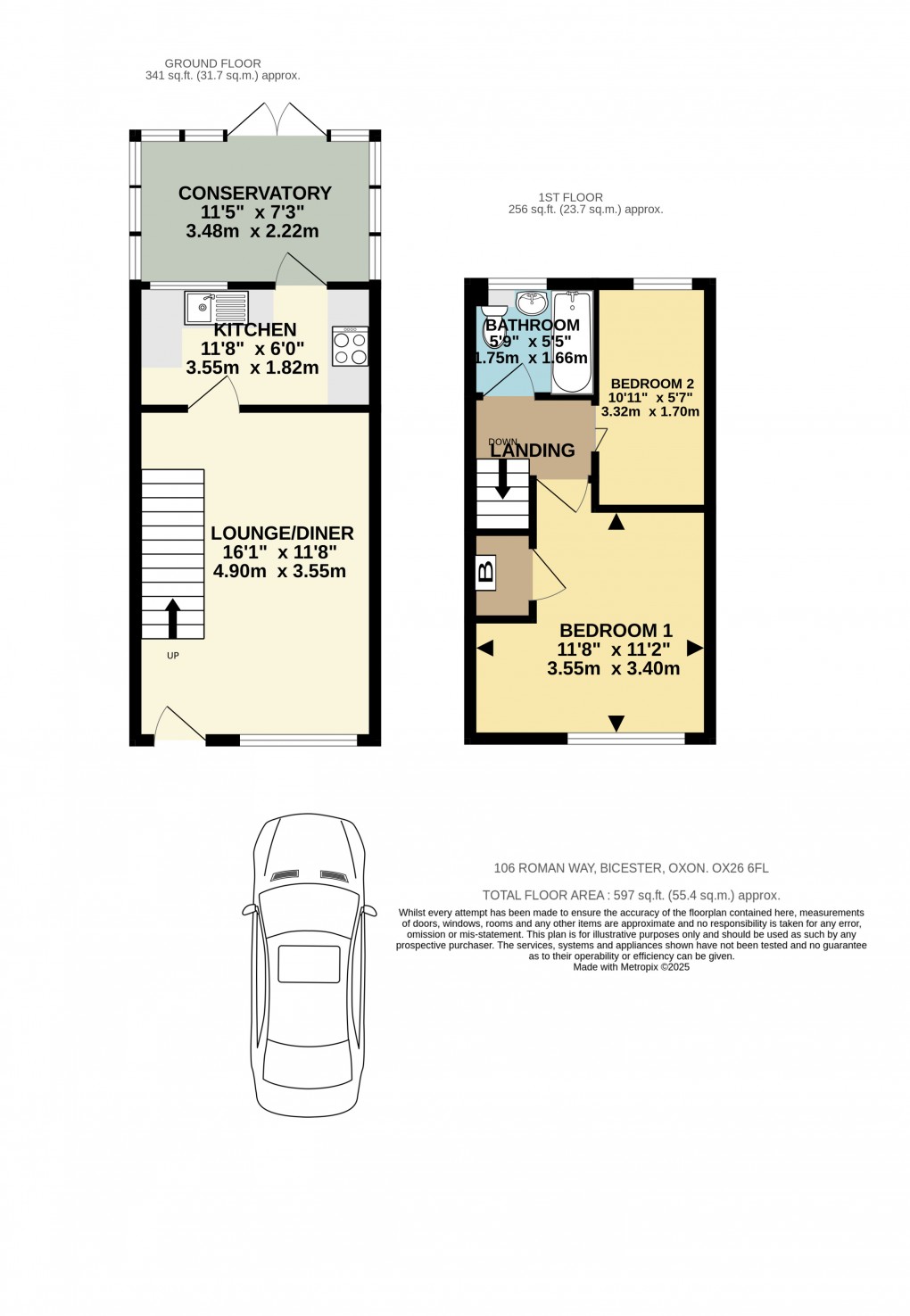 Floorplan for Roman Way, Bicester