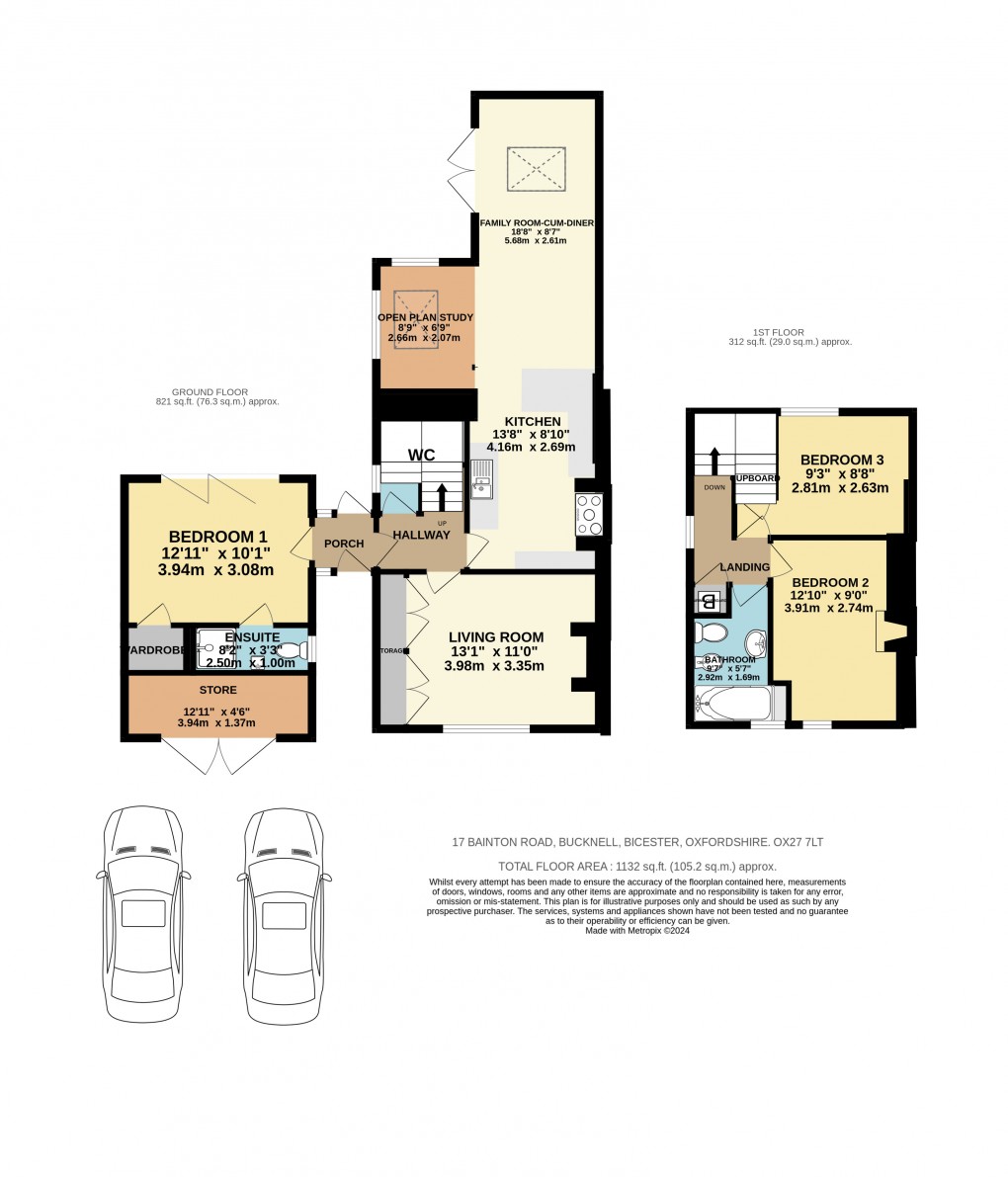 Floorplan for Bainton Road, Bucknell, Bicester