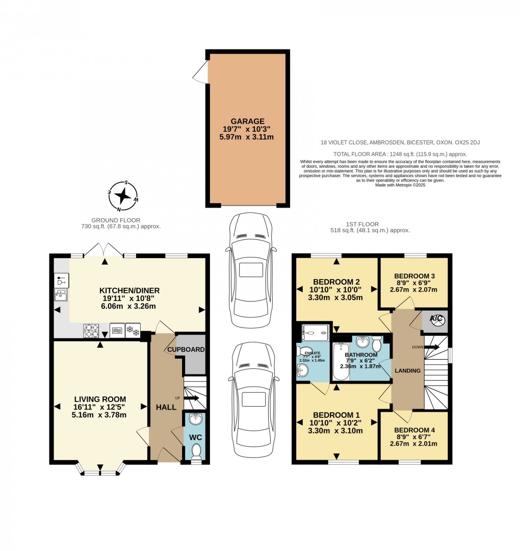 Floorplan for Violet Close, Ambrosden, Bicester