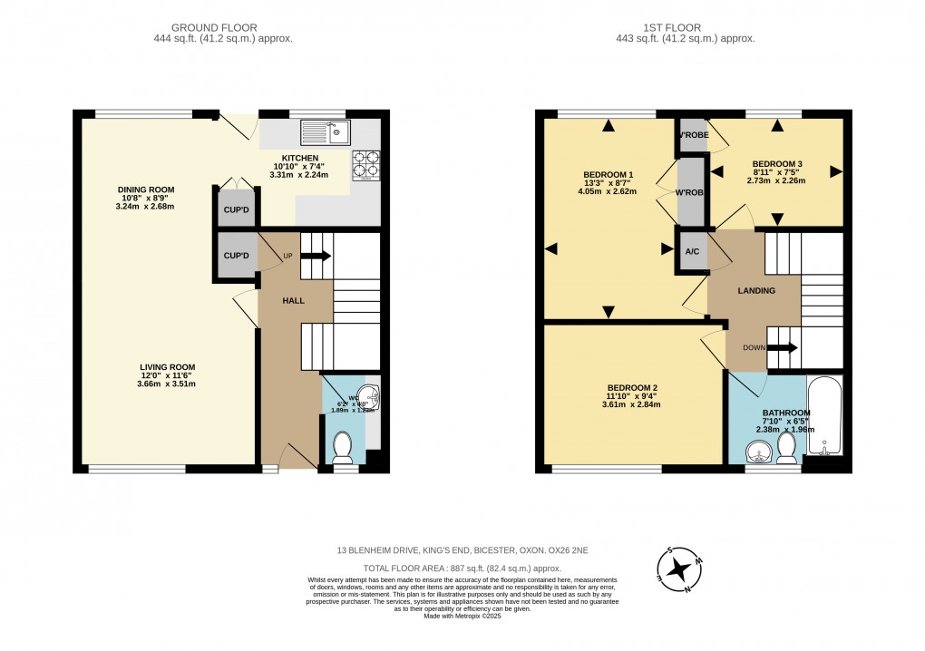 Floorplan for Blenheim Drive, Bicester