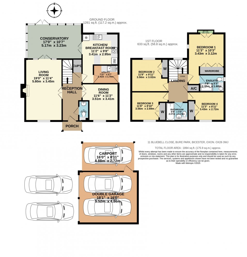 Floorplan for Bluebell Close, Bicester