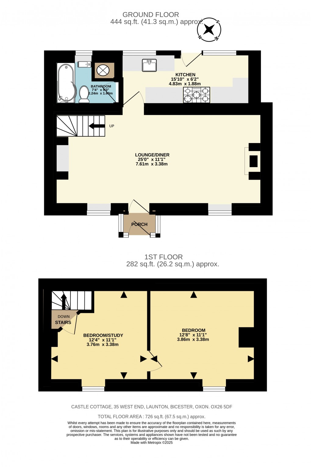 Floorplan for West End, 35 West End, Launton, Bicester