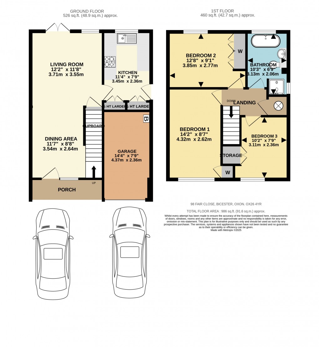 Floorplan for Fair Close, Bicester