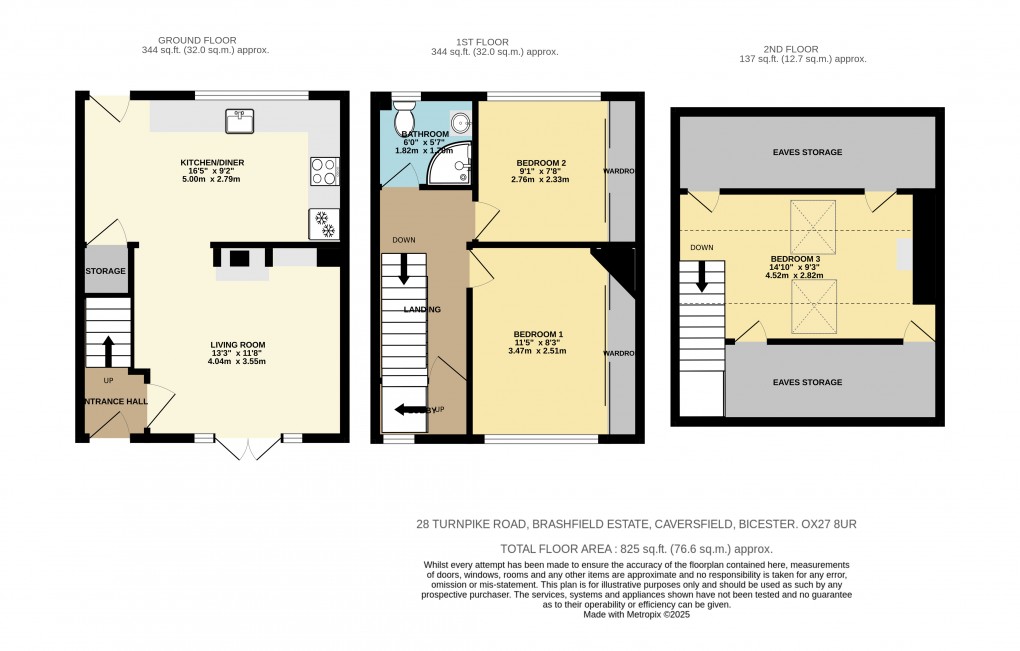 Floorplan for Turnpike Road, Bicester