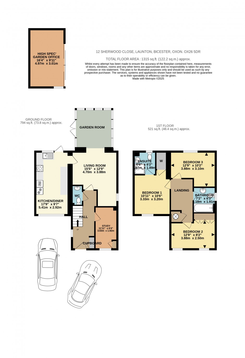 Floorplan for Sherwood Close, Launton, Bicester