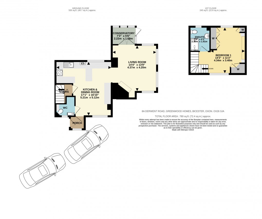 Floorplan for Derwent Road, Bicester