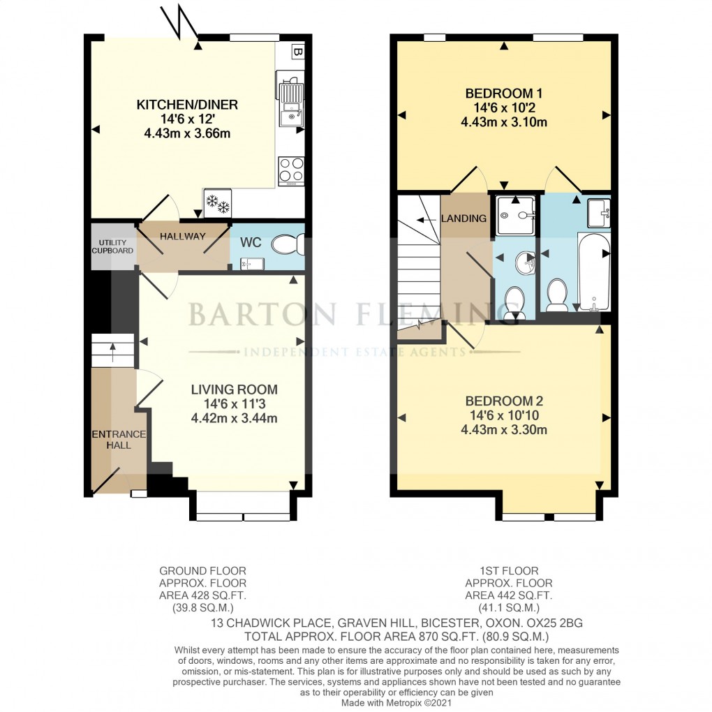 Floorplan for Chadwick Place, Ambrosden, Bicester