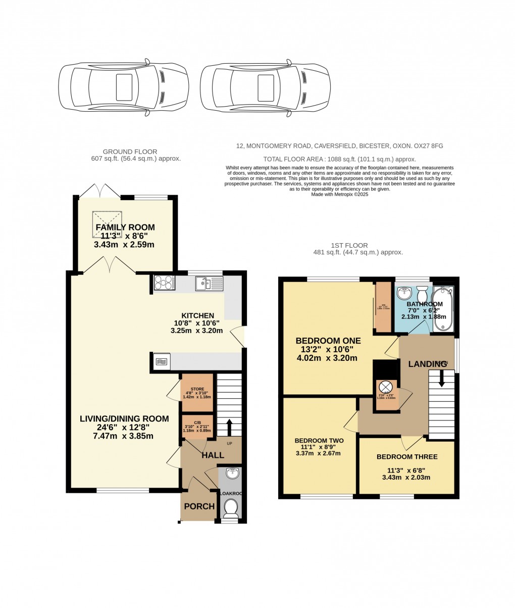 Floorplan for Montgomery Road, Caversfield, Bicester