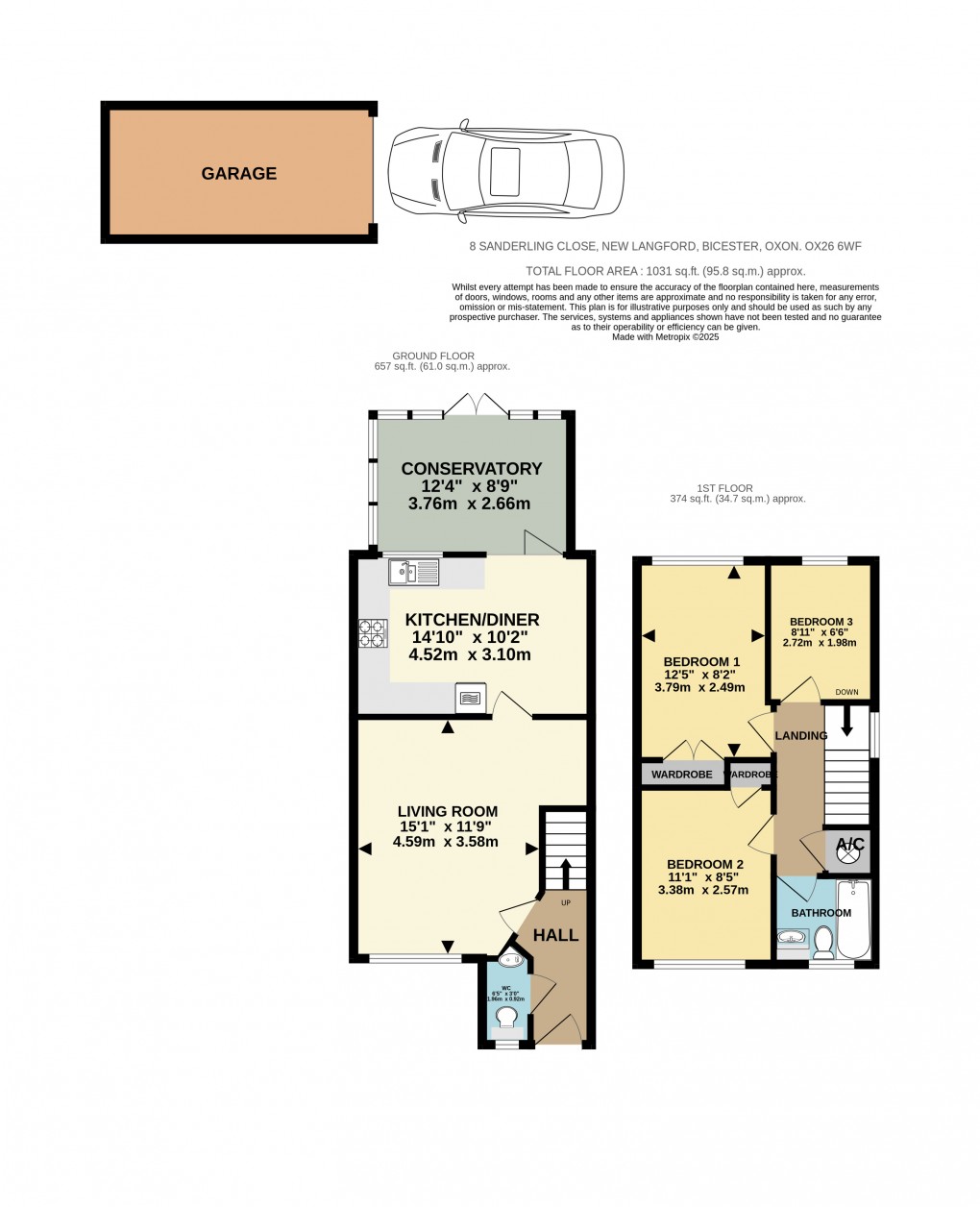 Floorplan for Sanderling Close, Bicester