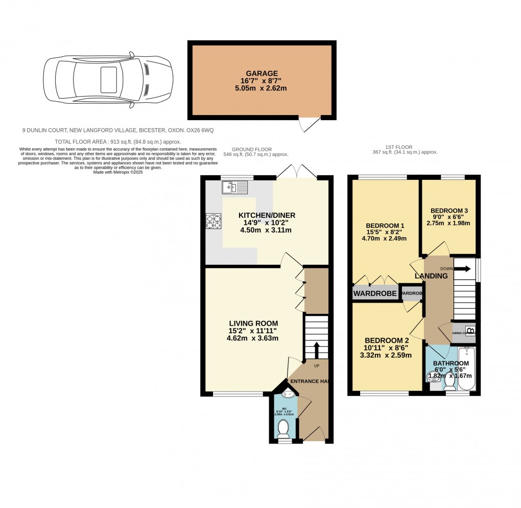 Floorplan for Dunlin Court, Bicester