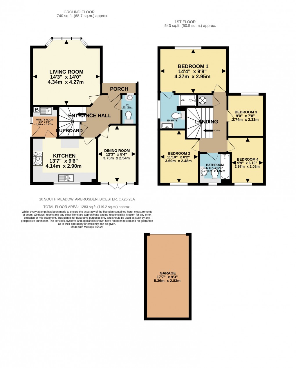Floorplan for South Meadow, Ambrosden, Bicester