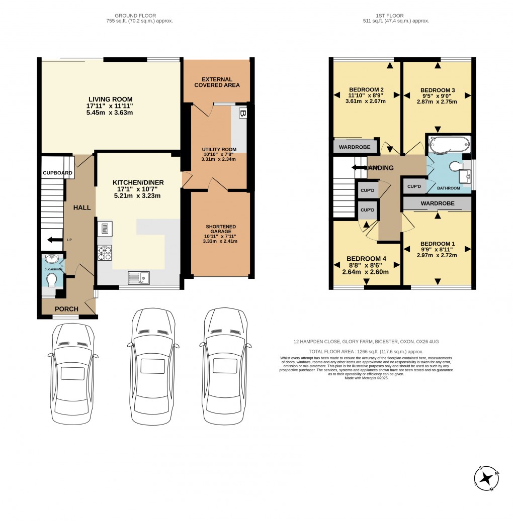 Floorplan for Hampden Close, Bicester