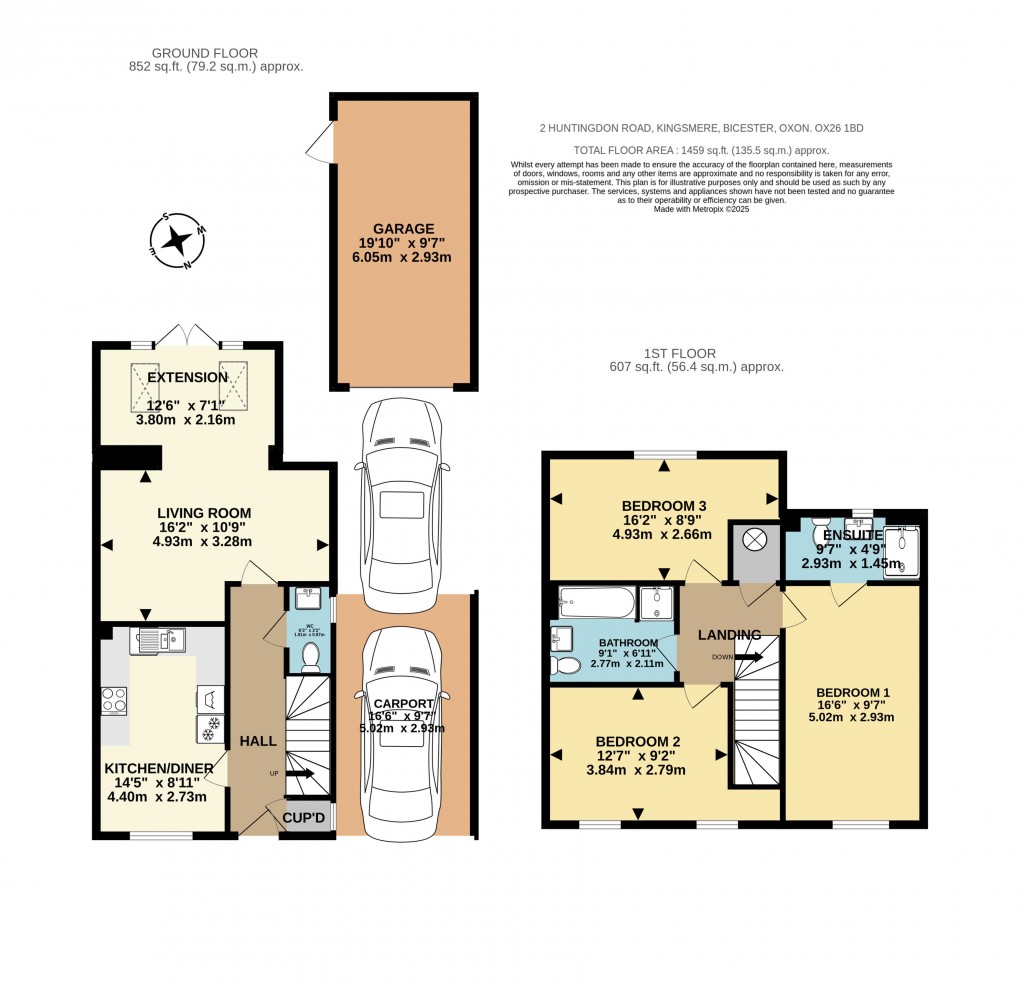 Floorplan for Huntingdon Road, Bicester