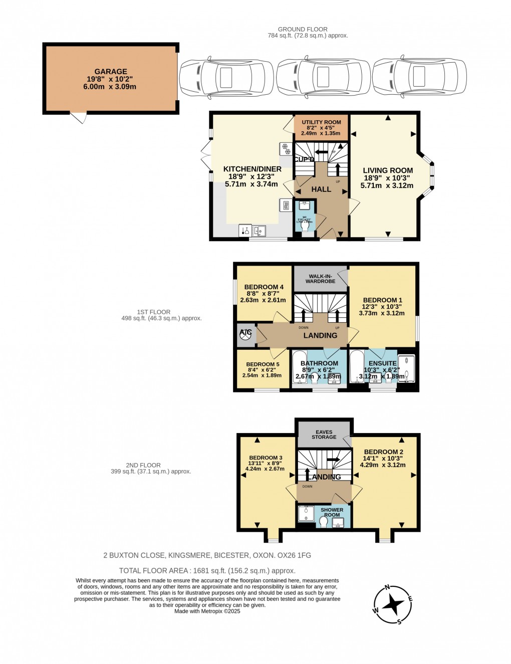 Floorplan for Buxton Close, Bicester