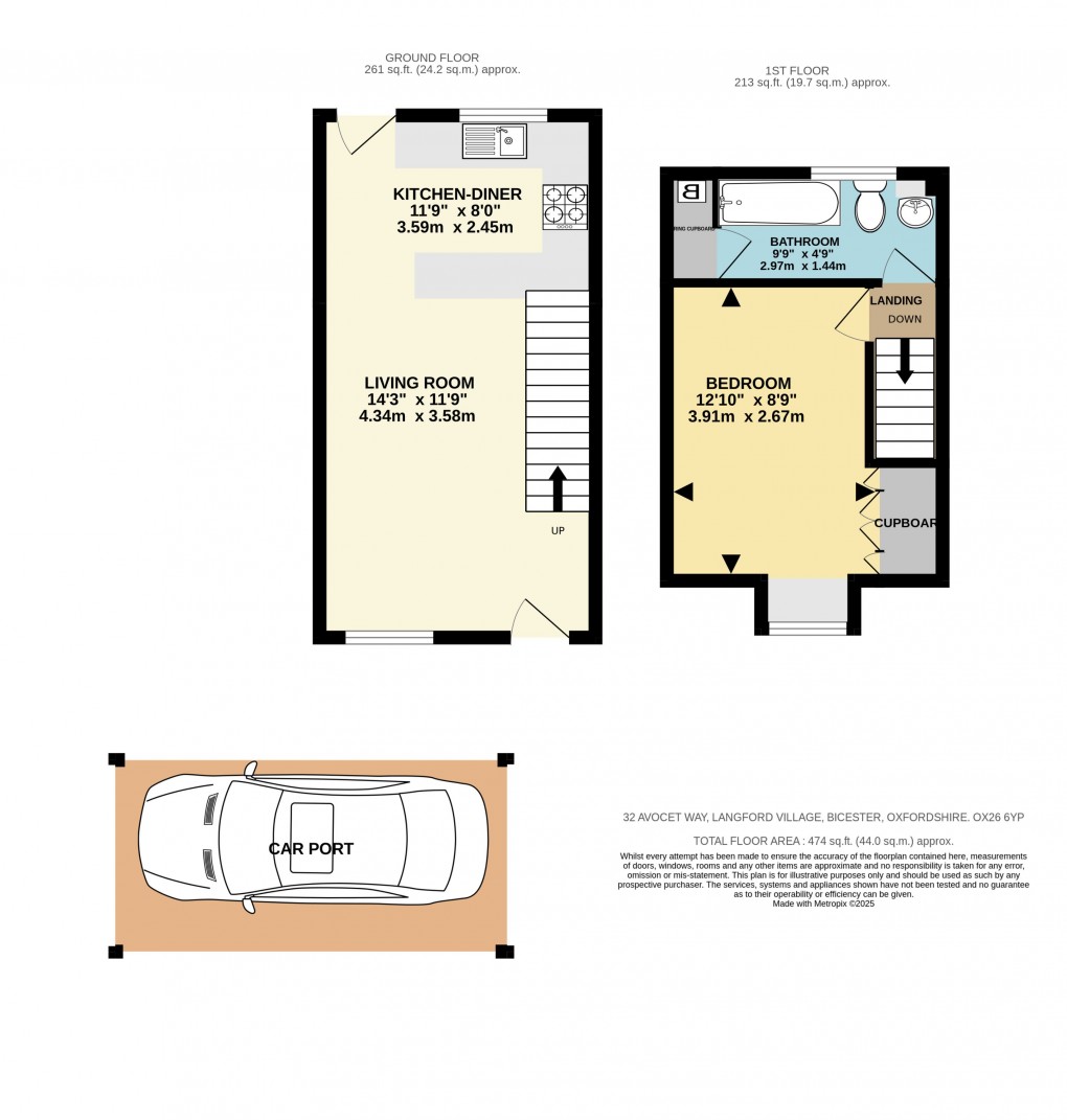 Floorplan for Avocet Way, Bicester
