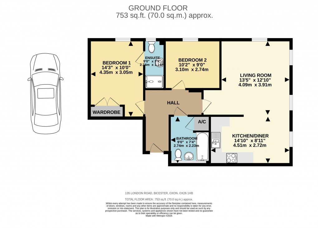 Floorplan for London Road, Bicester