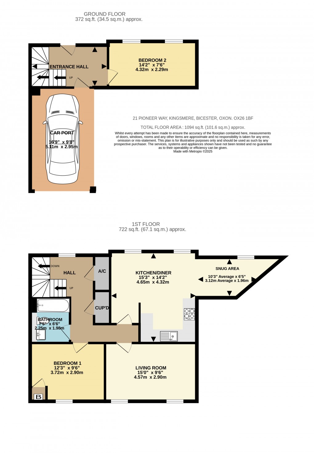 Floorplan for Pioneer Way, Bicester