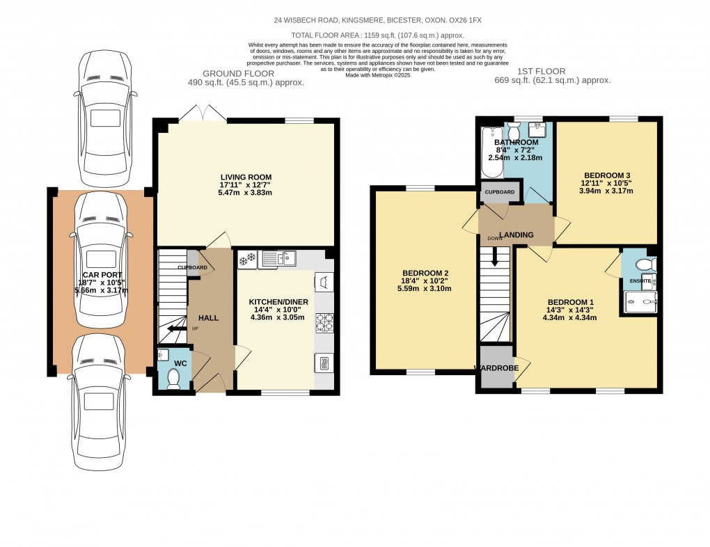 Floorplan for Wisbech Road, Bicester