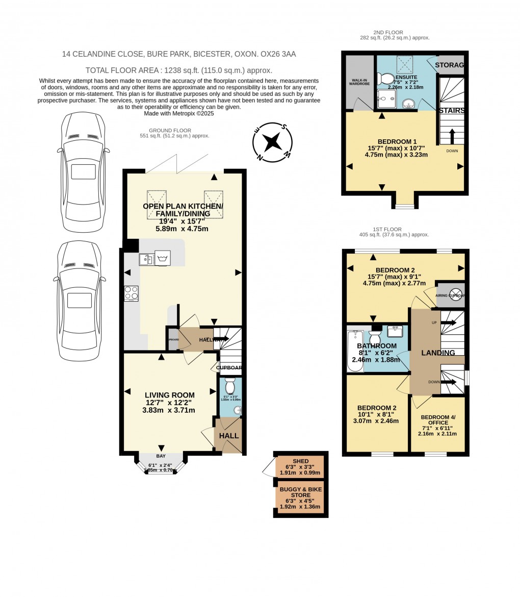 Floorplan for Celandine Close, Bicester