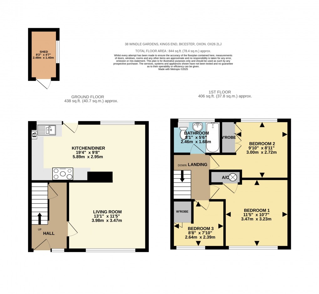Floorplan for Windle Gardens, Bicester