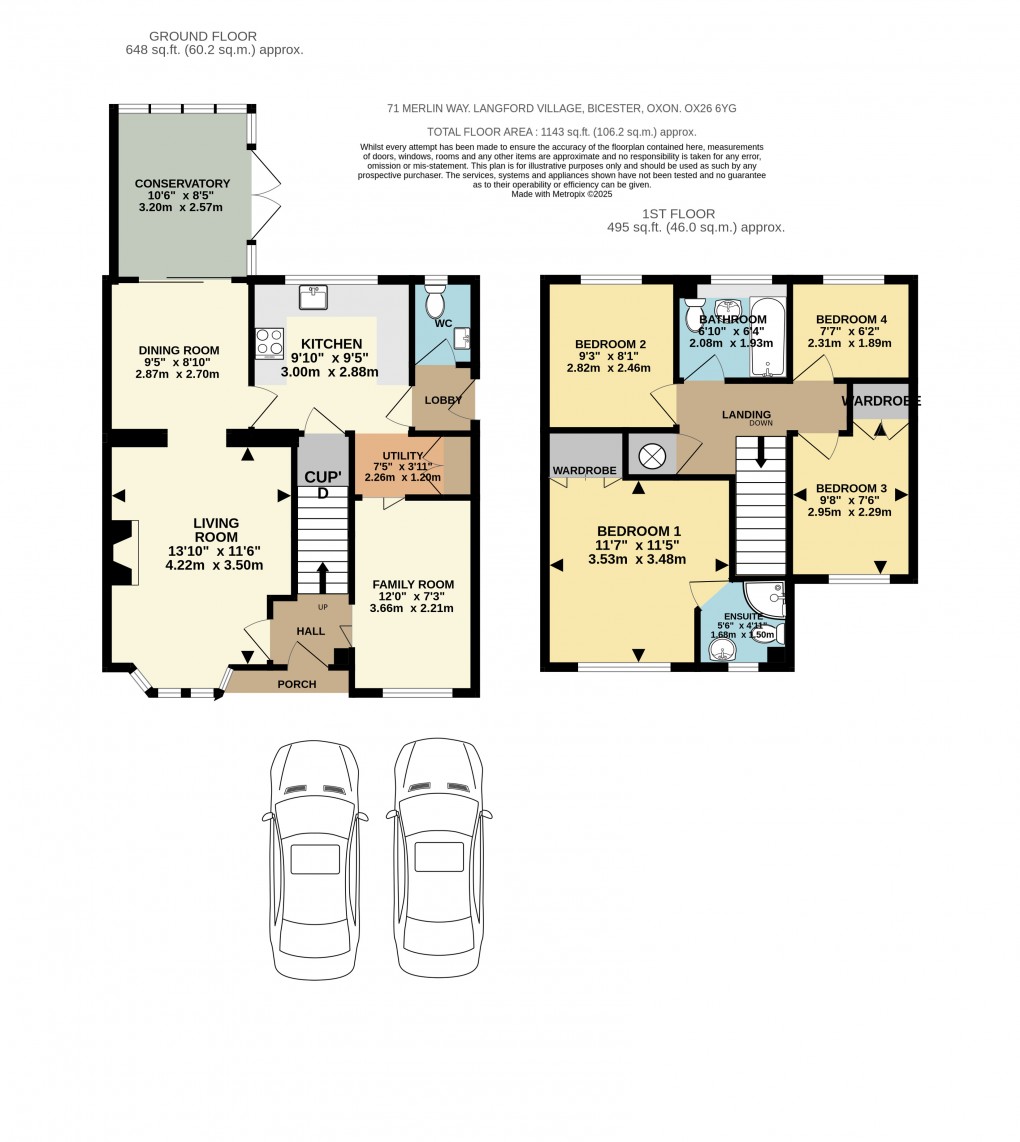 Floorplan for Merlin Way, Bicester