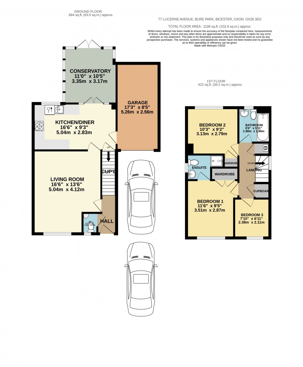 Floorplan for Lucerne Avenue, Bicester