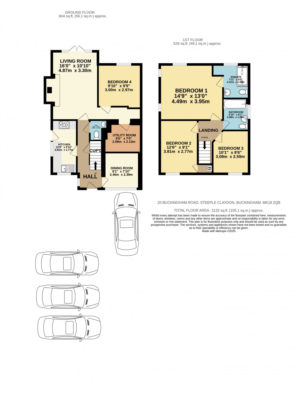 Floorplan for Buckingham Road, Steeple Claydon, Buckingham