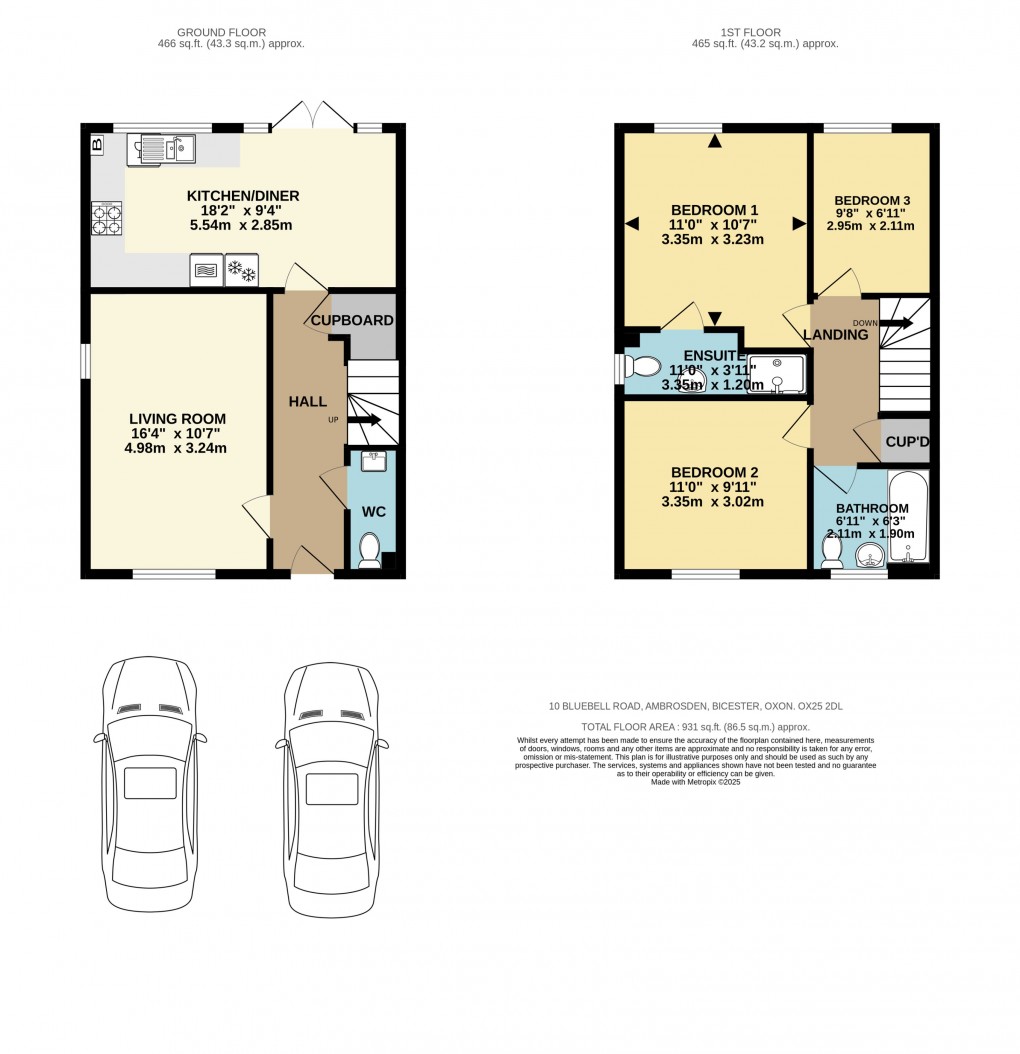 Floorplan for Bluebell Road, Ambrosden, Bicester