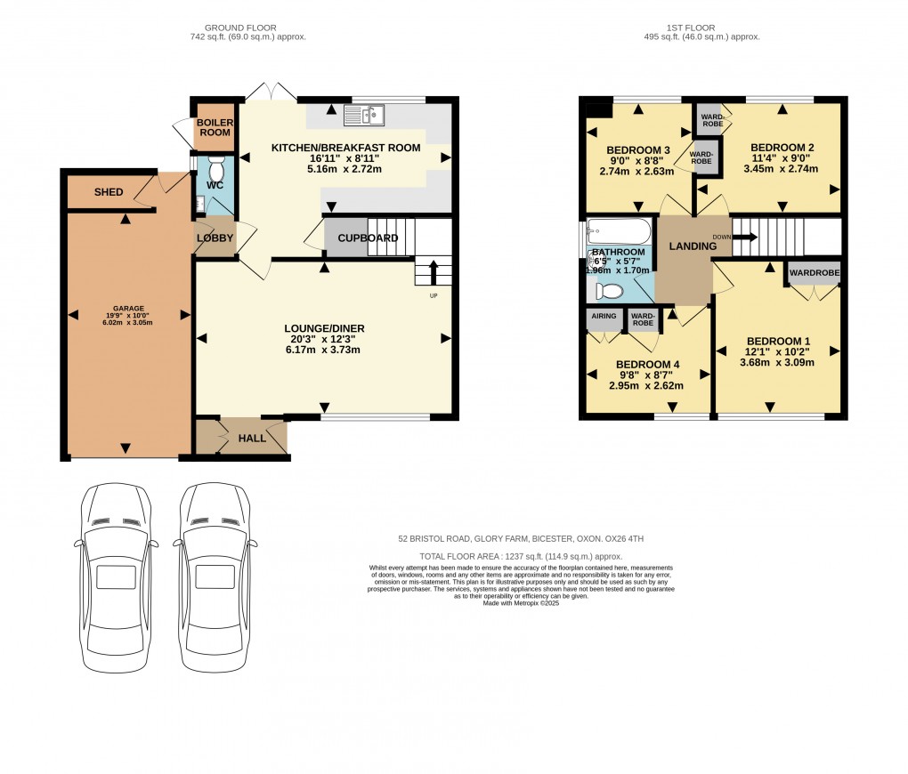 Floorplan for Bristol Road, Bicester