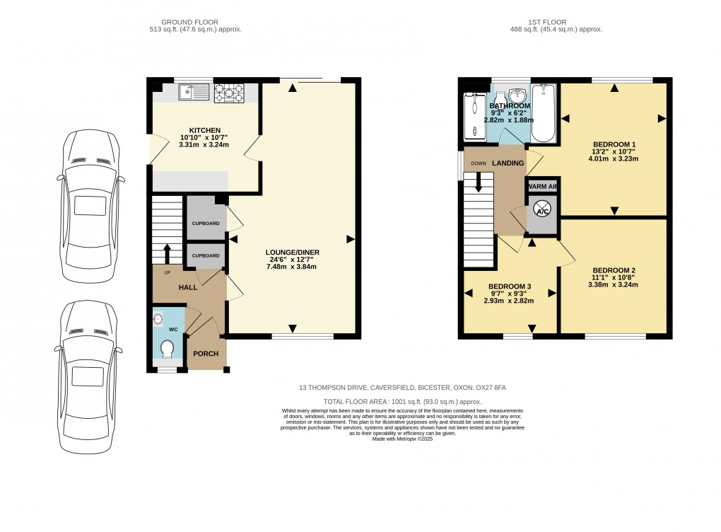 Floorplan for Thompson Drive, Caversfield, Bicester