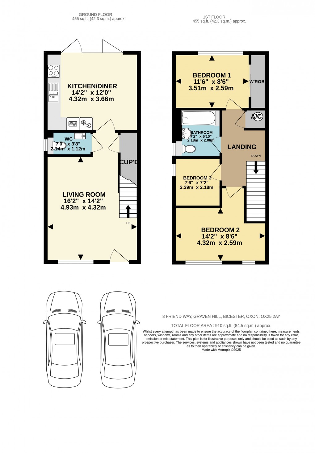 Floorplan for Friend Way, Ambrosden, Bicester