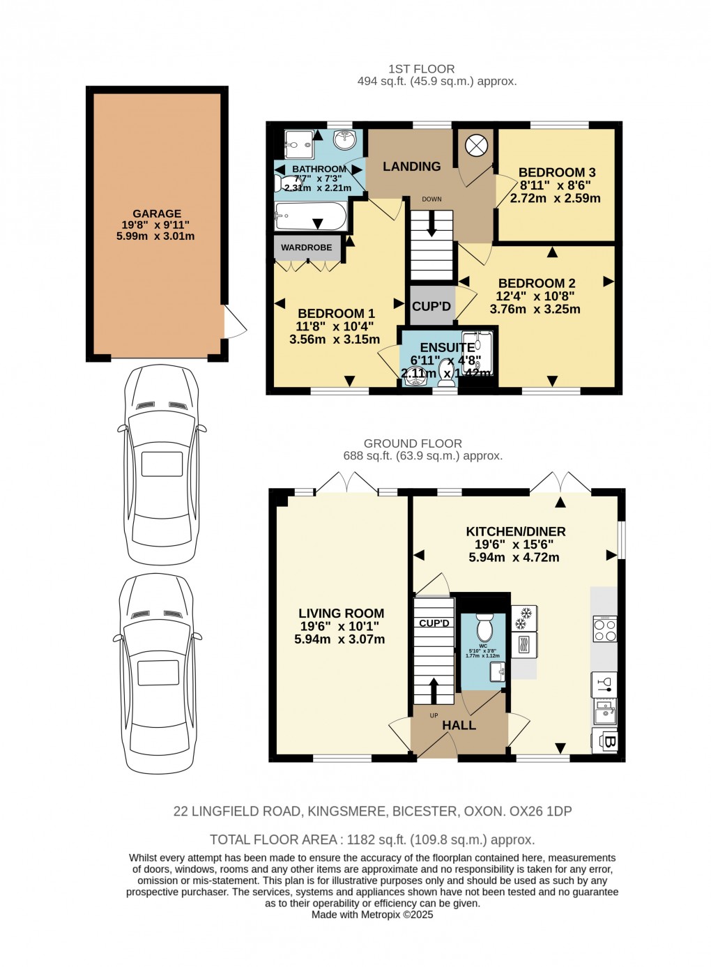 Floorplan for Lingfield Road, Bicester