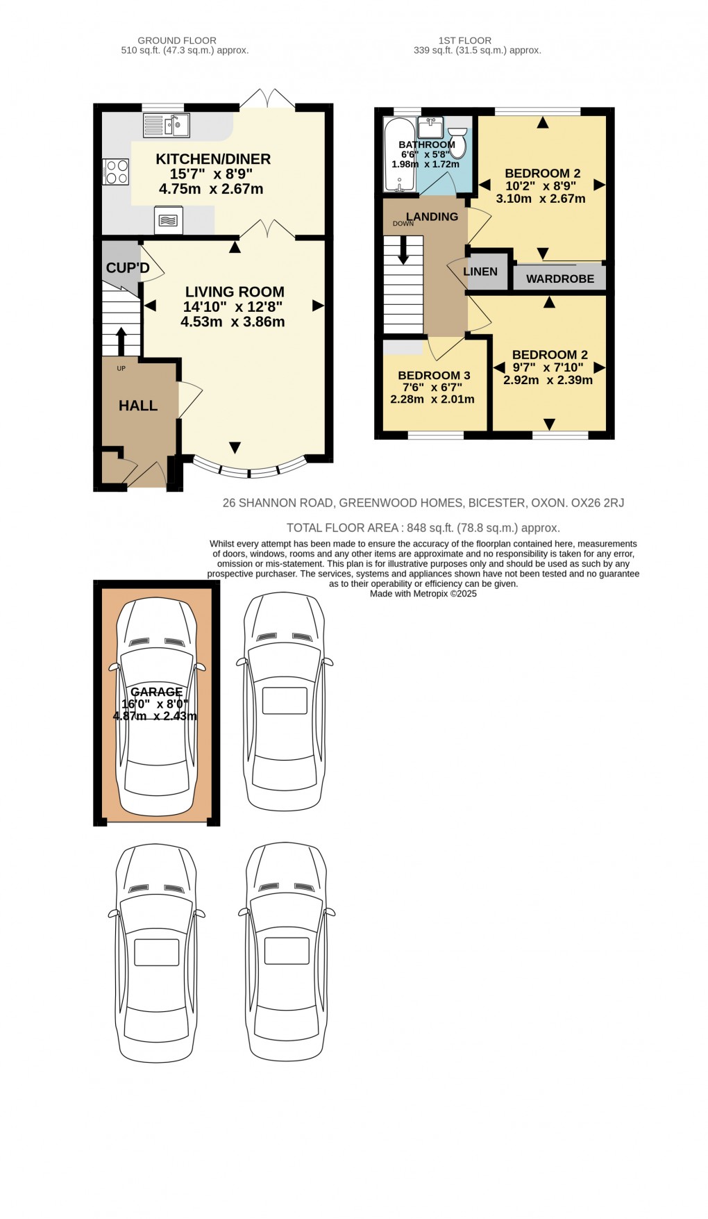 Floorplan for Shannon Road, Bicester