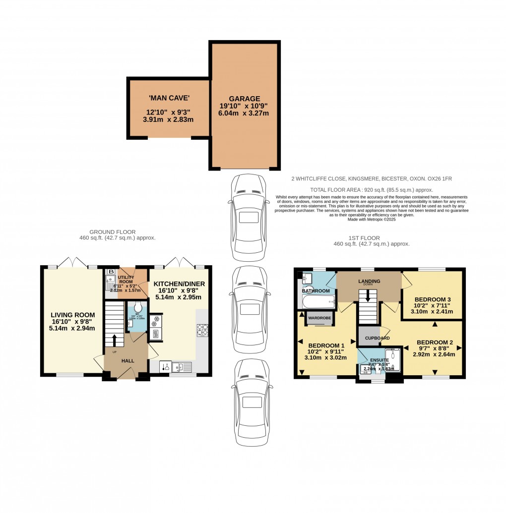 Floorplan for Whitcliffe Close, Bicester