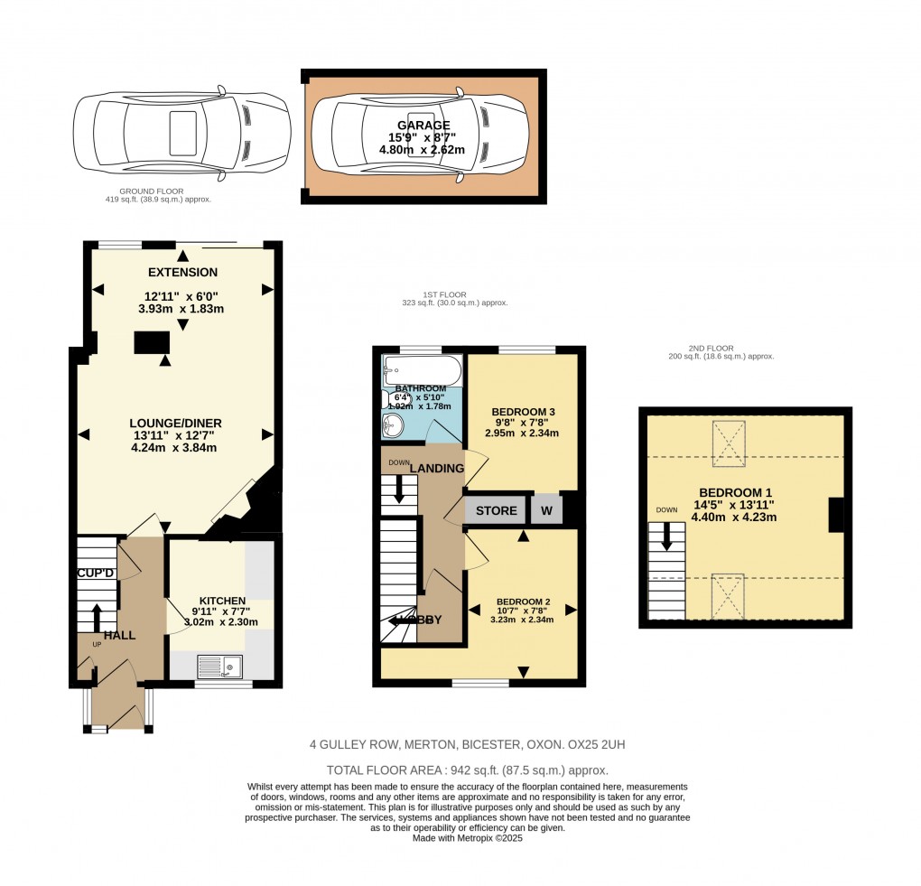 Floorplan for Gulley Row, Merton, Bicester