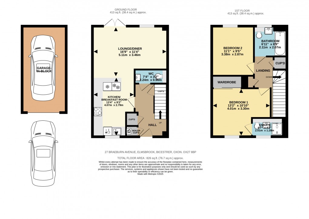 Floorplan for Braeburn Avenue, Bicester